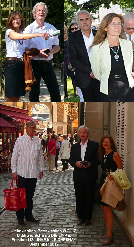 Fraktion in LeChesnay2012 Ulrike Janßen WG LIZ, Peter Janßen WG LIZ